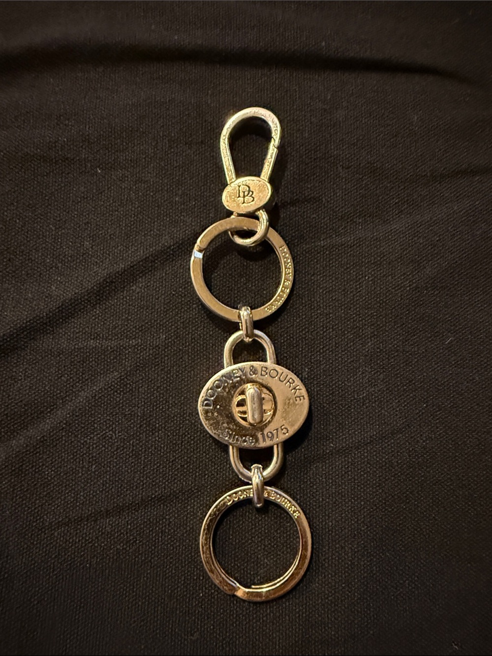 Dooney & Bourke Silver Key & Card Holder Charm